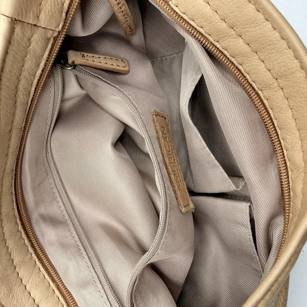 American Leather Co Women's Shoulder Slouchy Hobo Bag Light‎ Brown Cognac